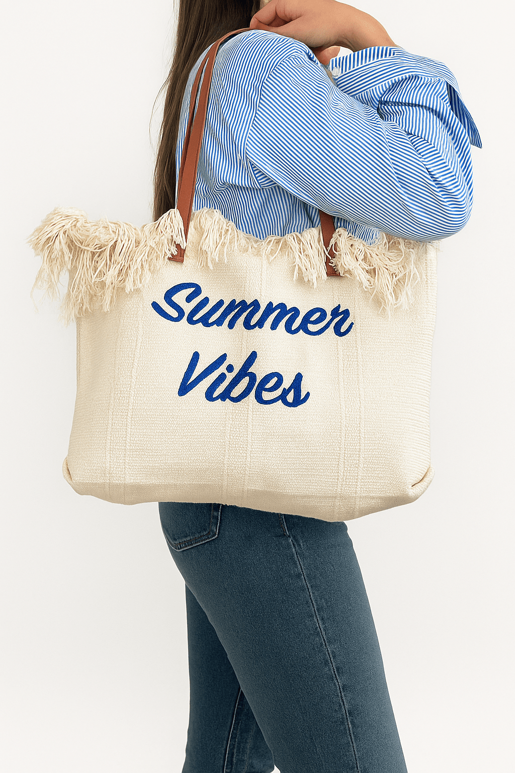 Beige Ibiza strandtas - Navoir