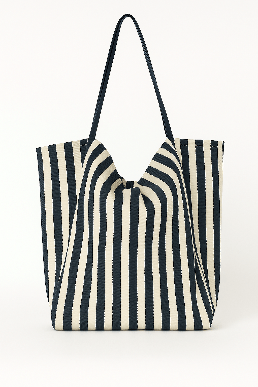 Gestreepte tote bag ruim - Navoir