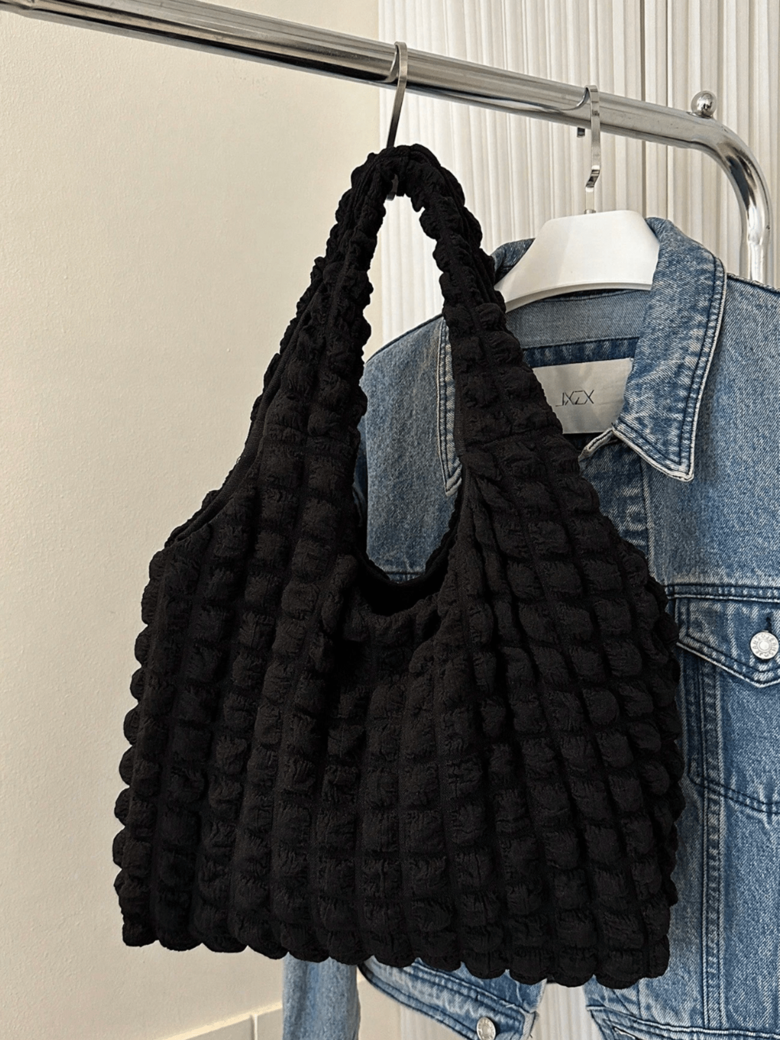 Gewatteerde shopper zwart - Navoir