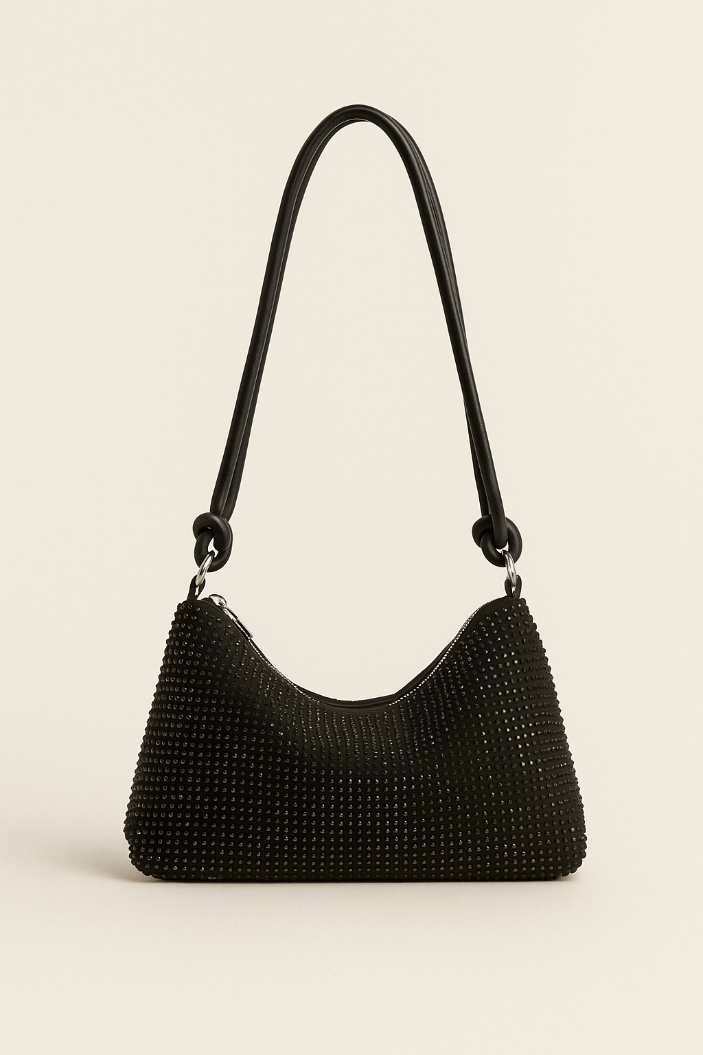 Glitter schoudertas zwart - Navoir