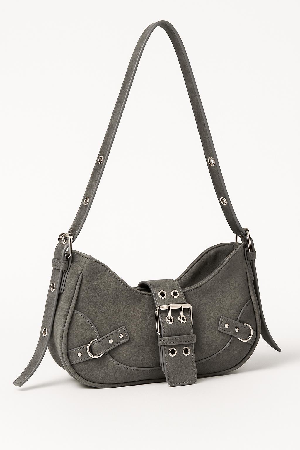 Grijze schoudertas denim - Navoir