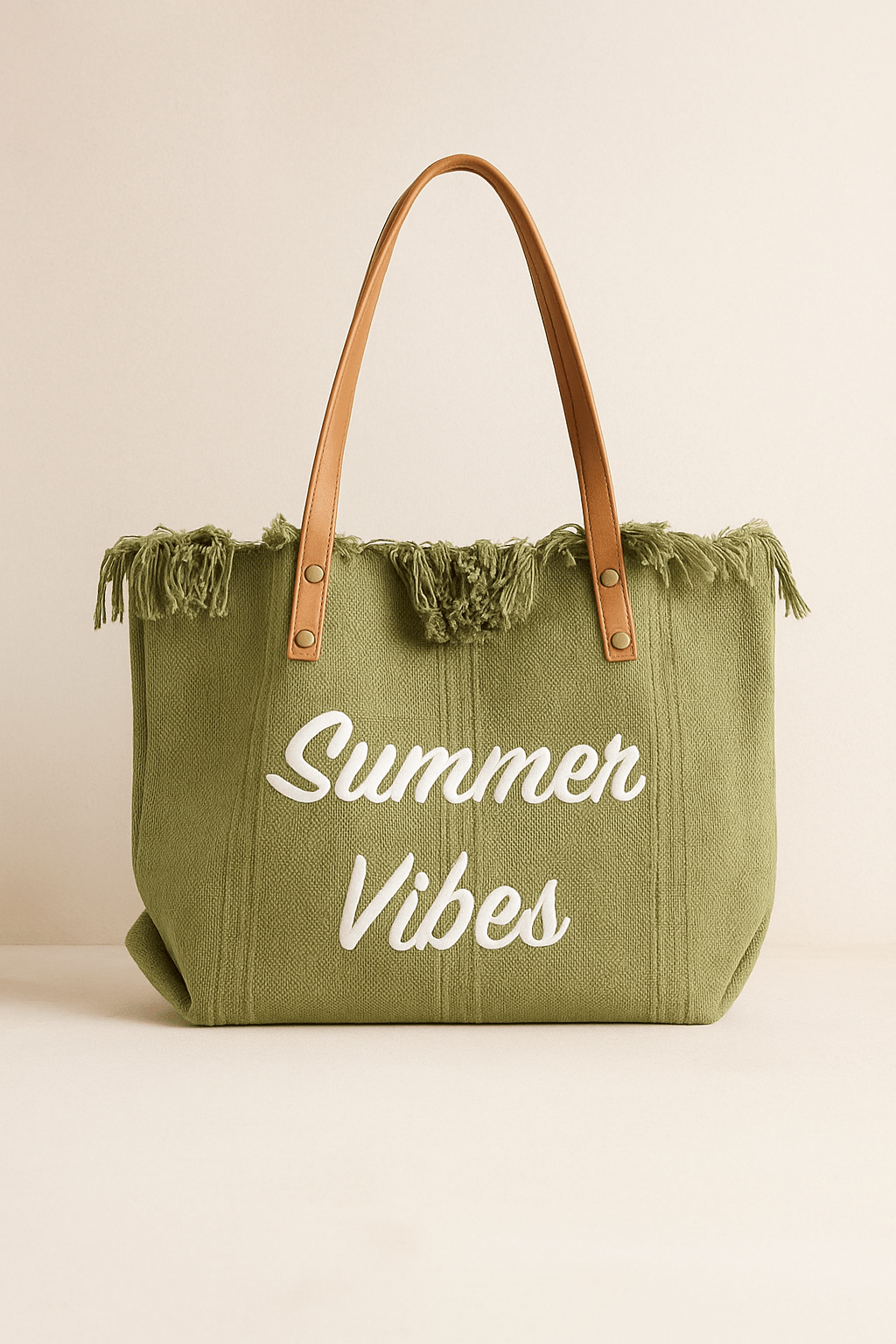 Groene ibiza strandtas - Navoir