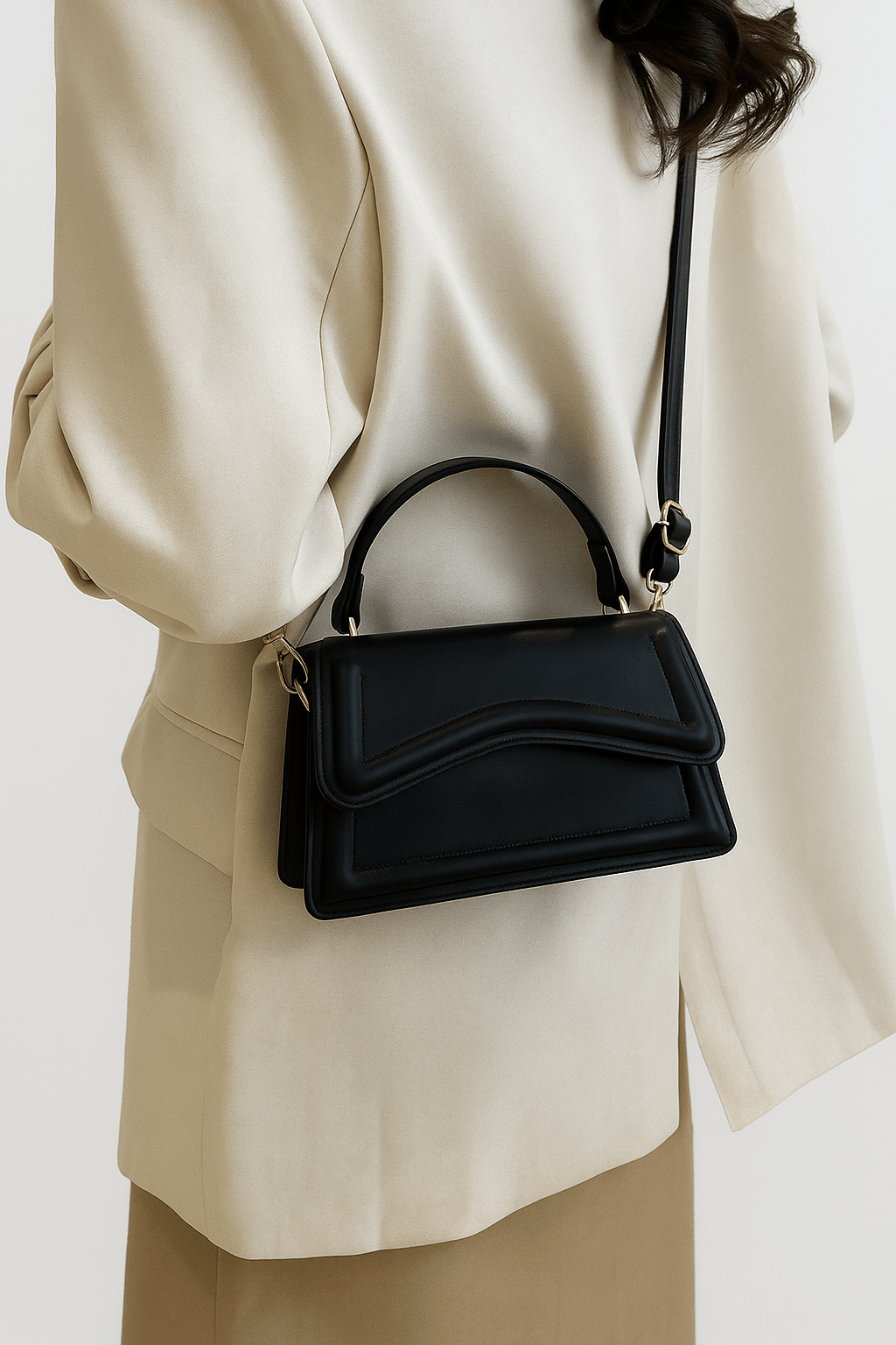 Kleine crossbody tas zwart - Navoir