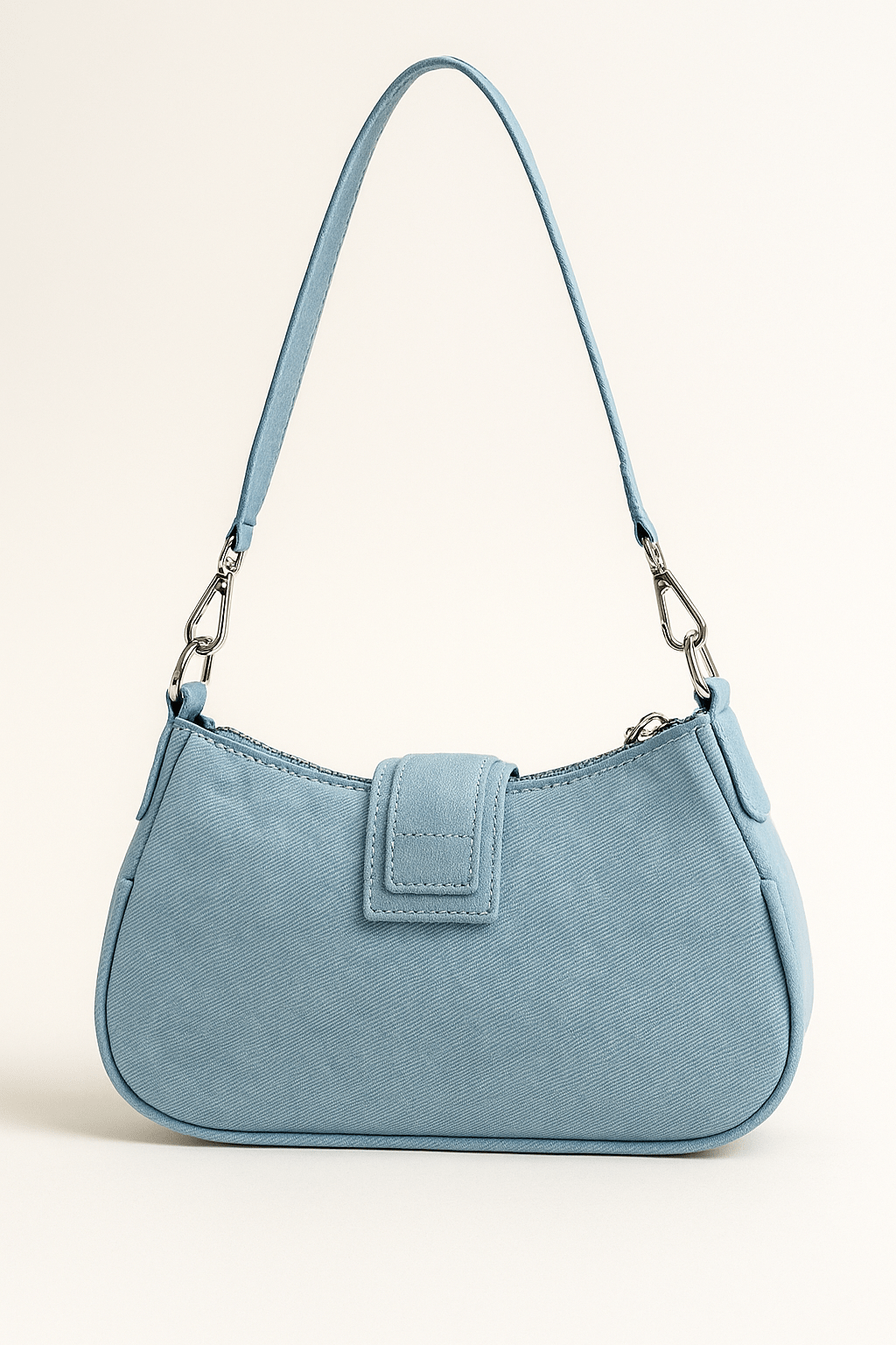 Lichtblauwe denim schoudertas - Navoir