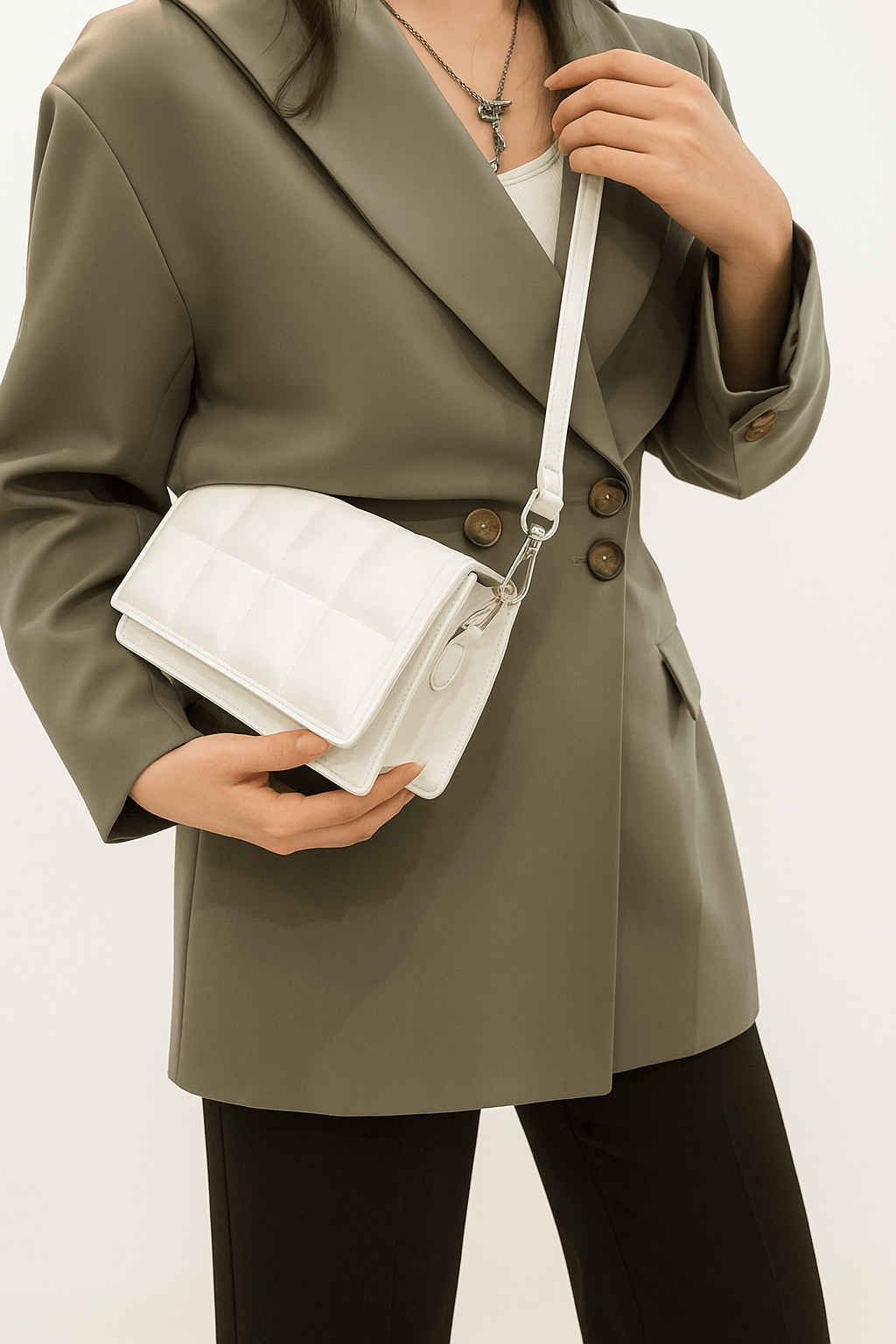 Witte crossbody schoudertas - Navoir