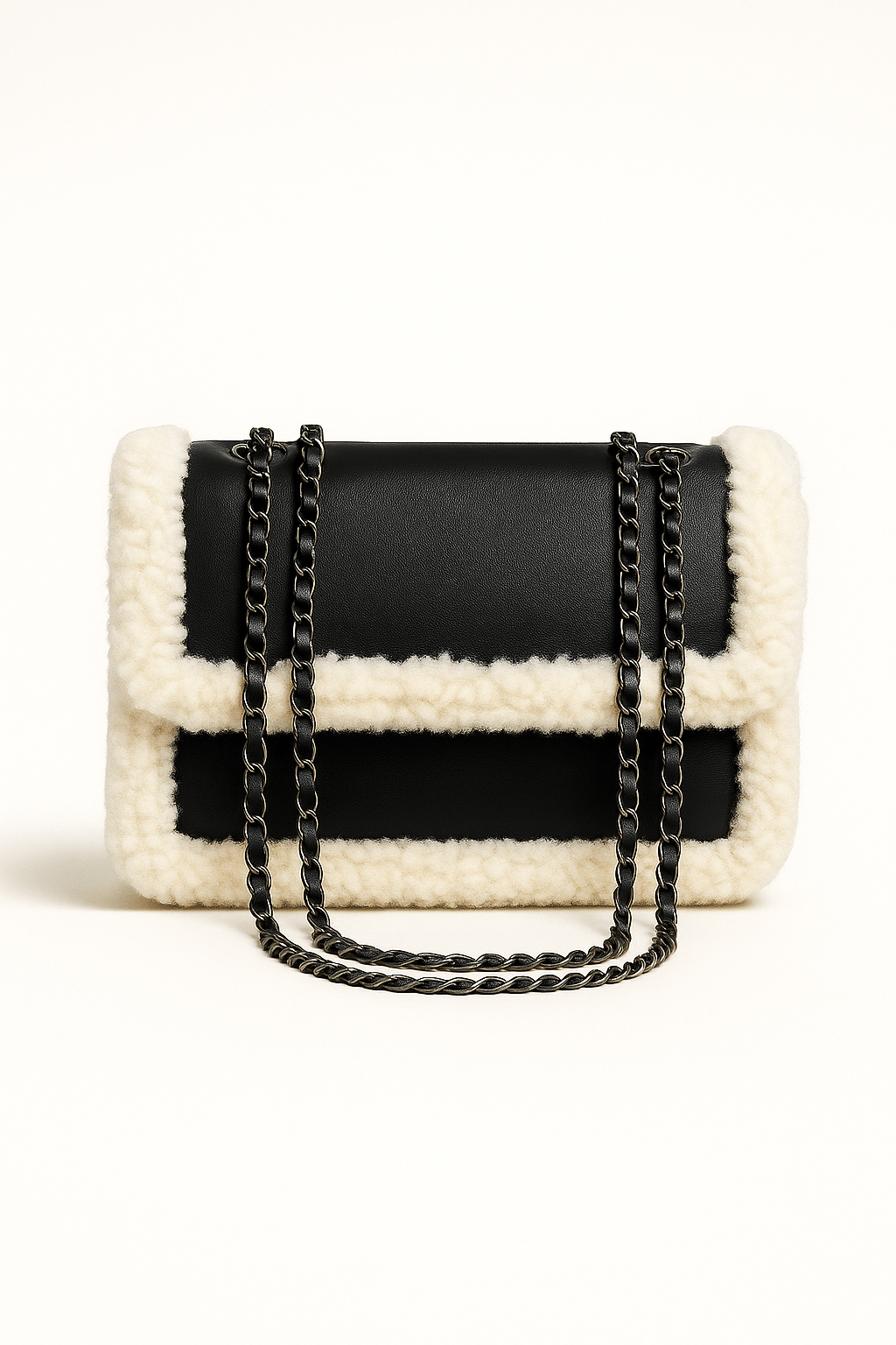 Zwarte schoudertas teddy - Navoir