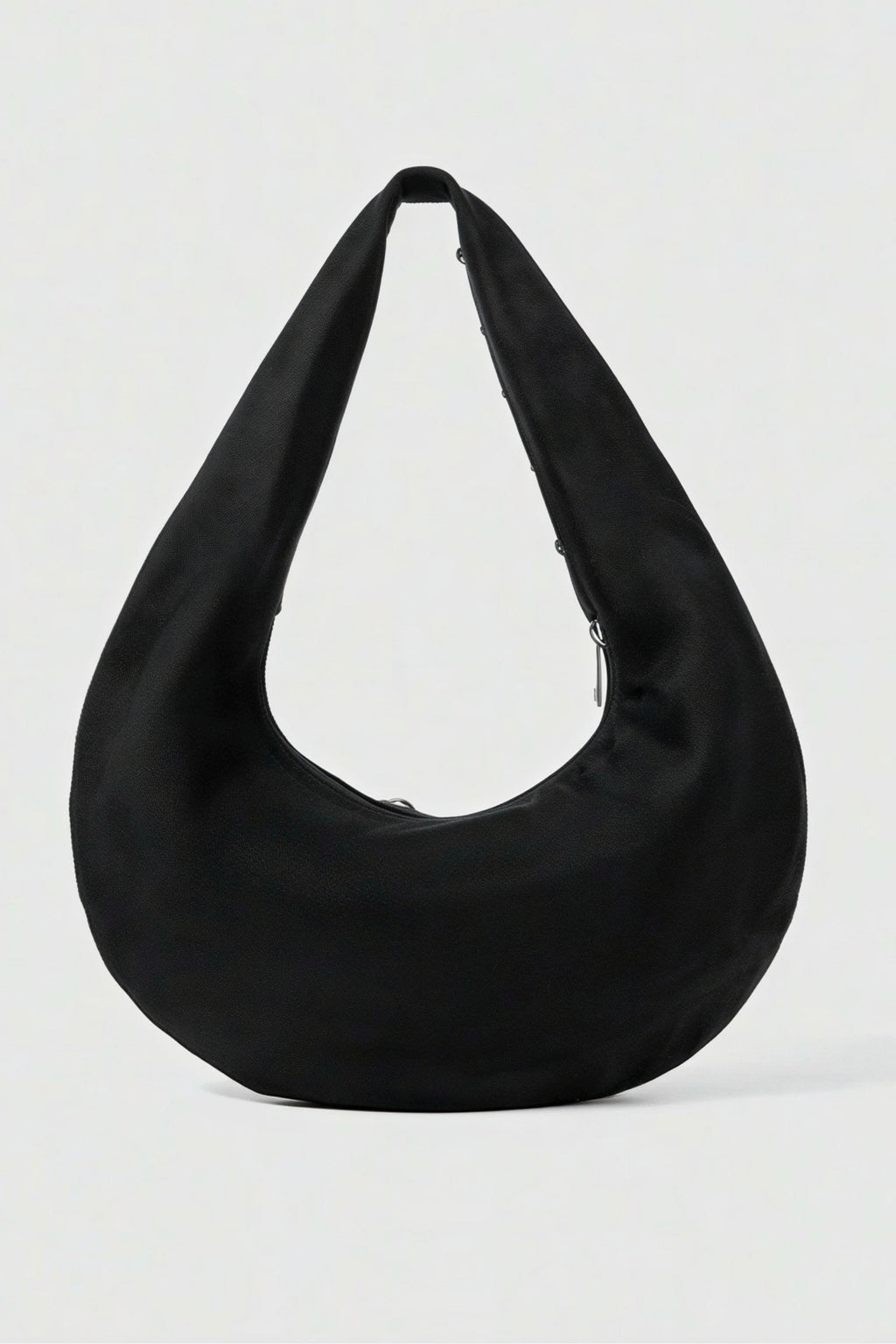 Zwarte Suède Hobo Tas Met Studs
