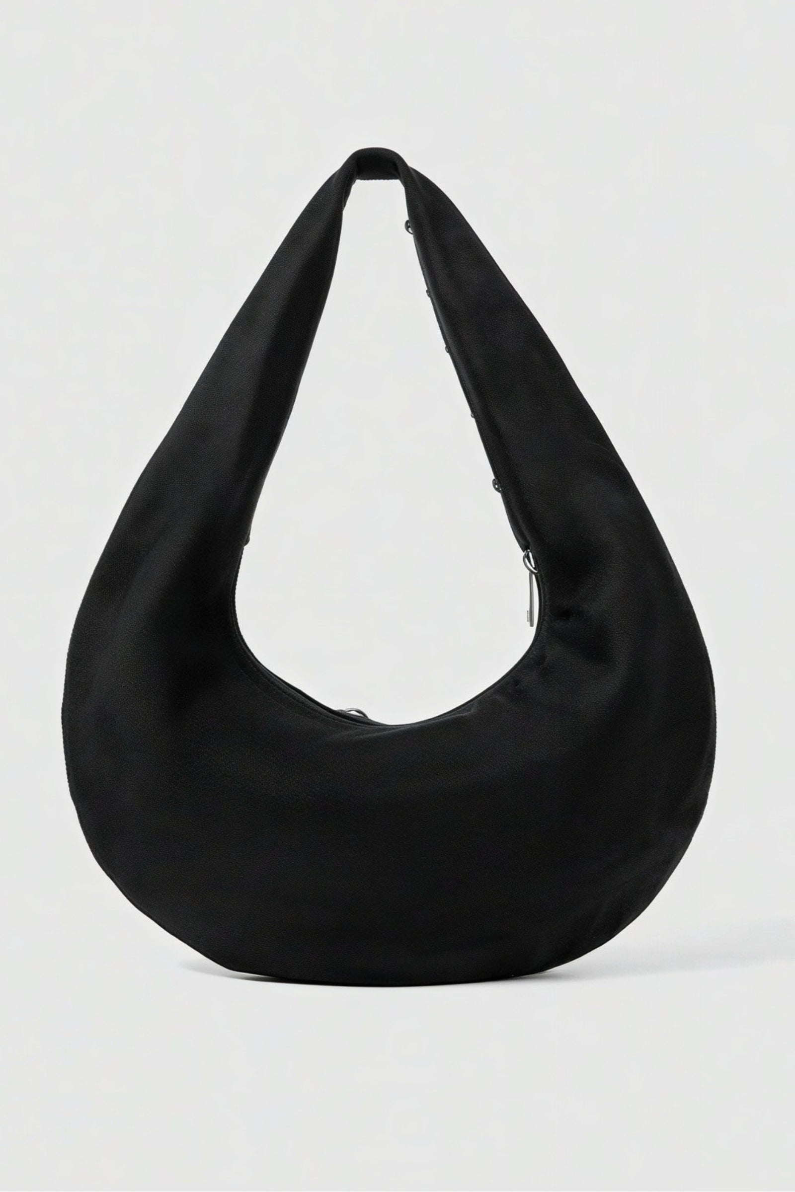 Zwarte Suède Hobo Tas Met Studs