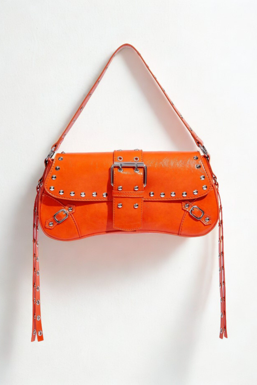 Oranje schoudertas studs