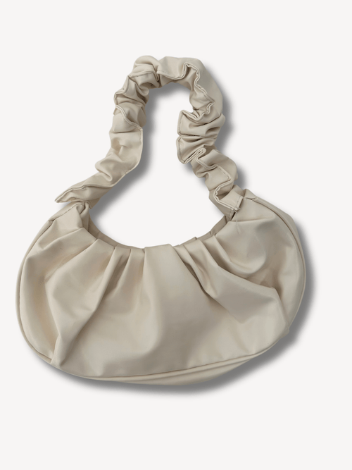 Beige schoudertas geplooid - Navoir