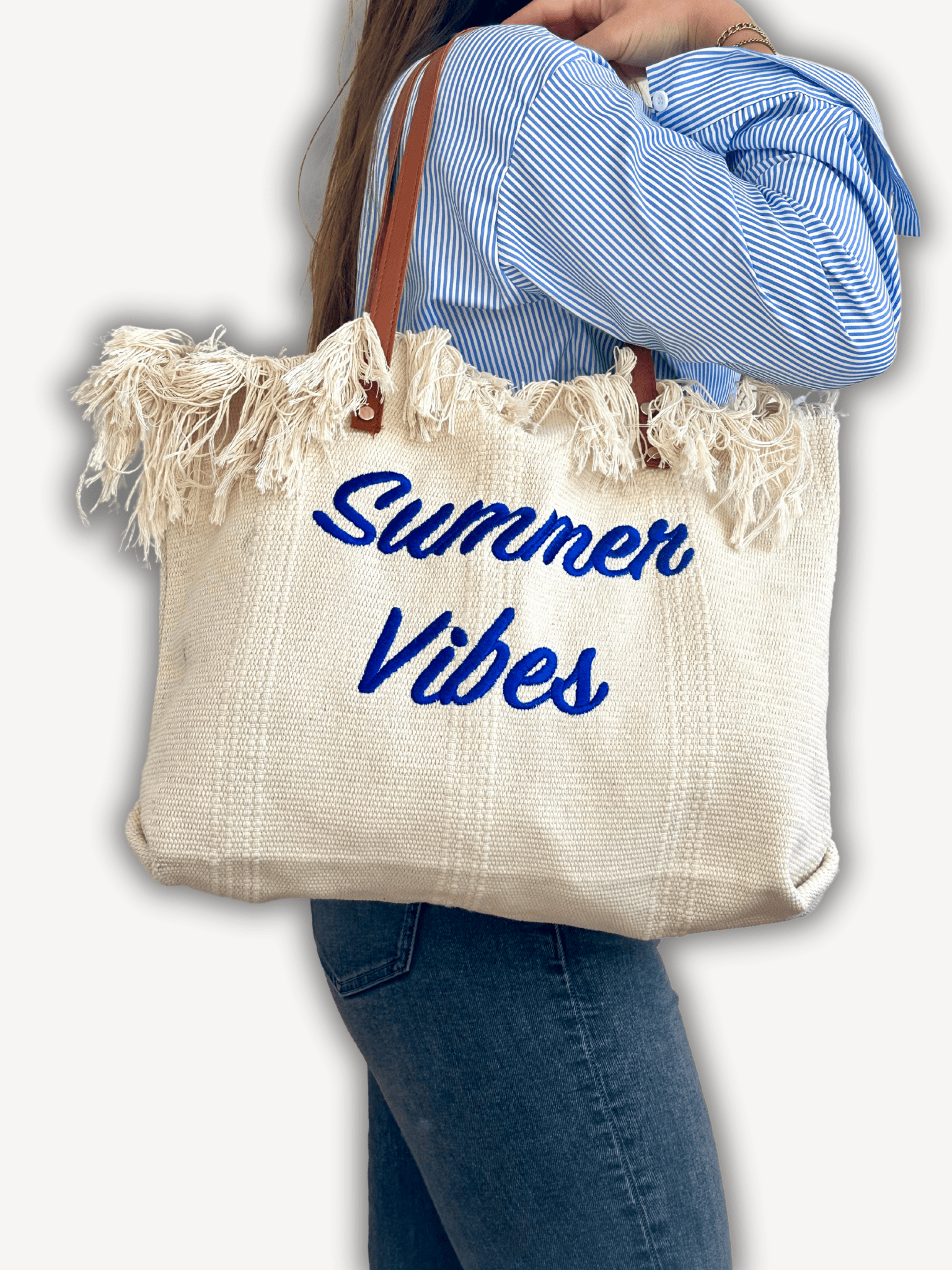 Beige strandtas Ibiza - Navoir