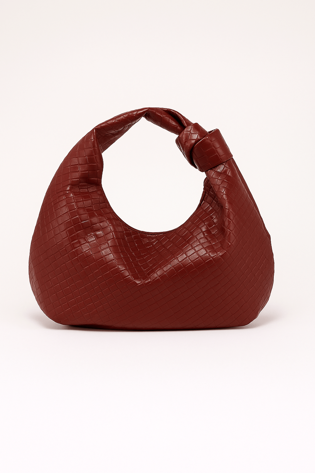 Bordeauxrode handtas geweven - Navoir