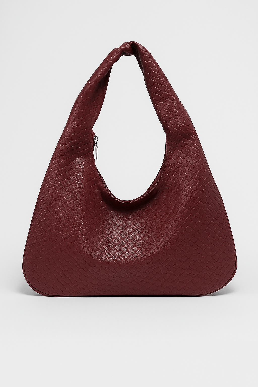 Bordeaux schoudertas geweven - Navoir