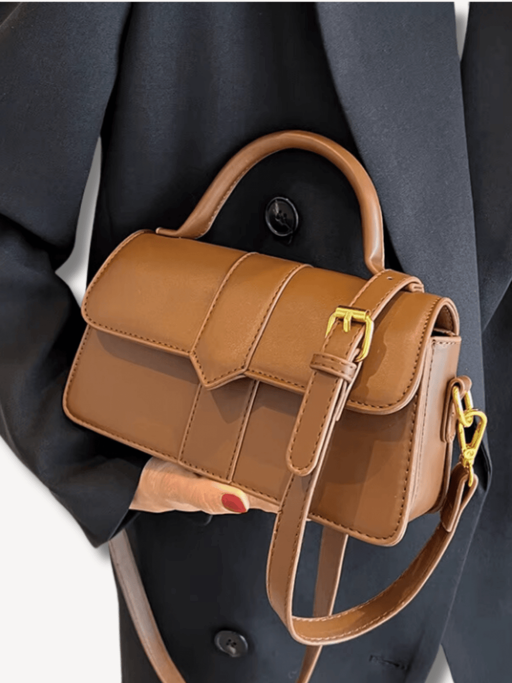 Bruine crossbody tas - Navoir