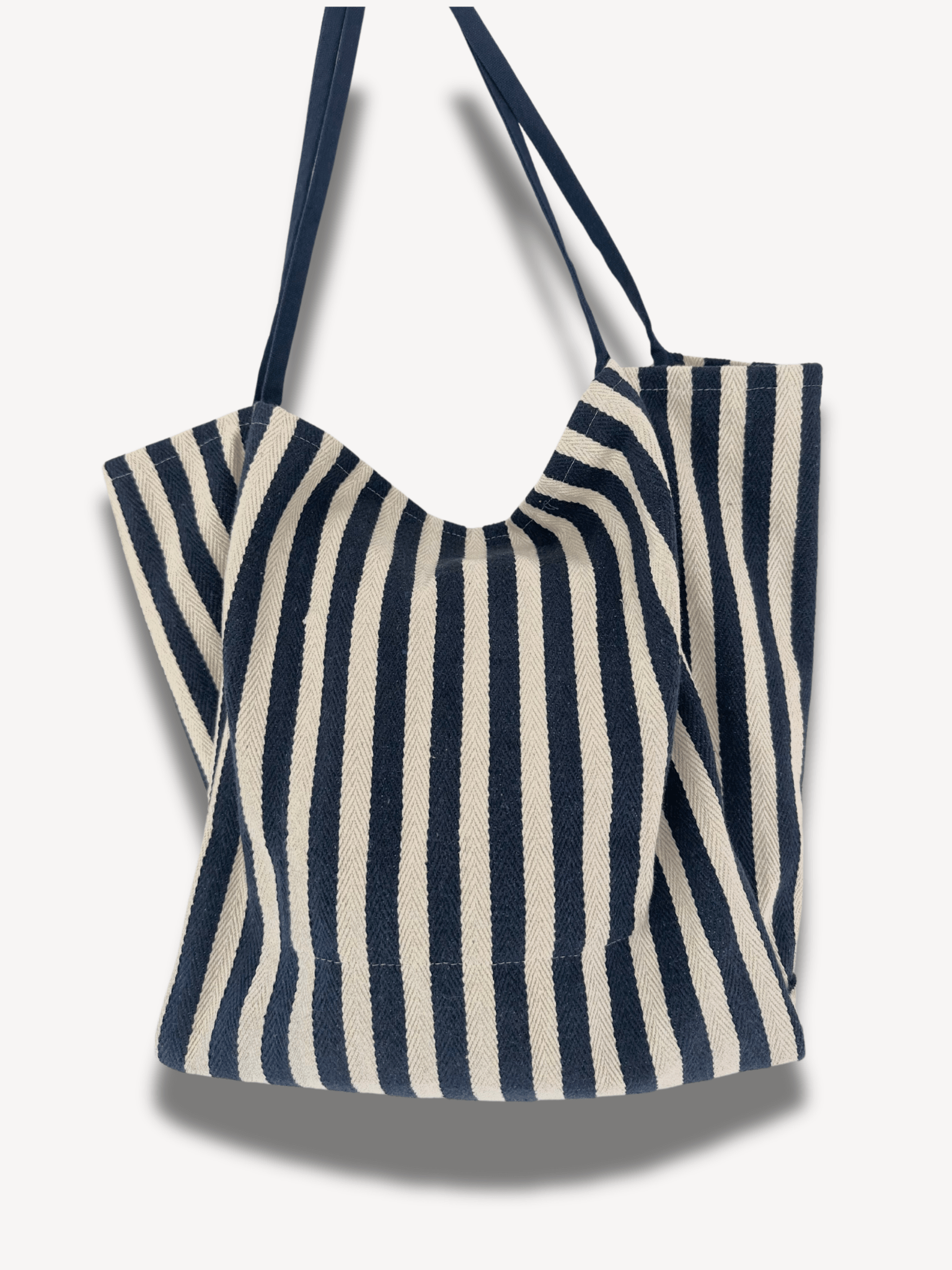 Gestreepte tote bag ruim - Navoir
