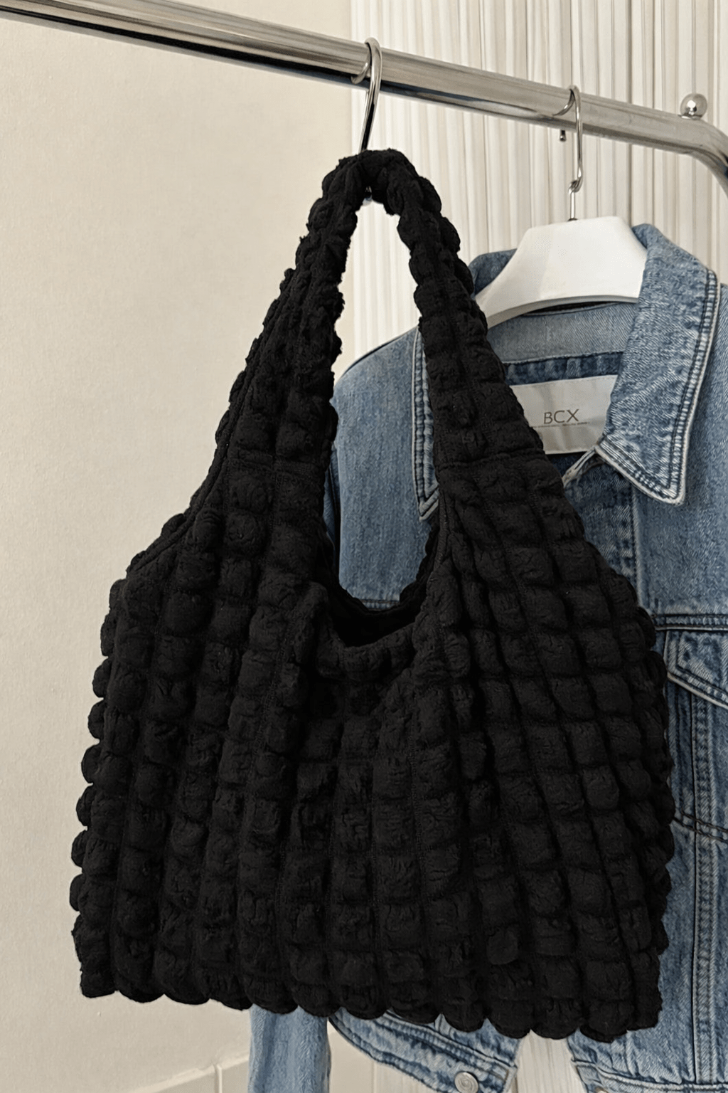 Gewatteerde shopper zwart - Navoir