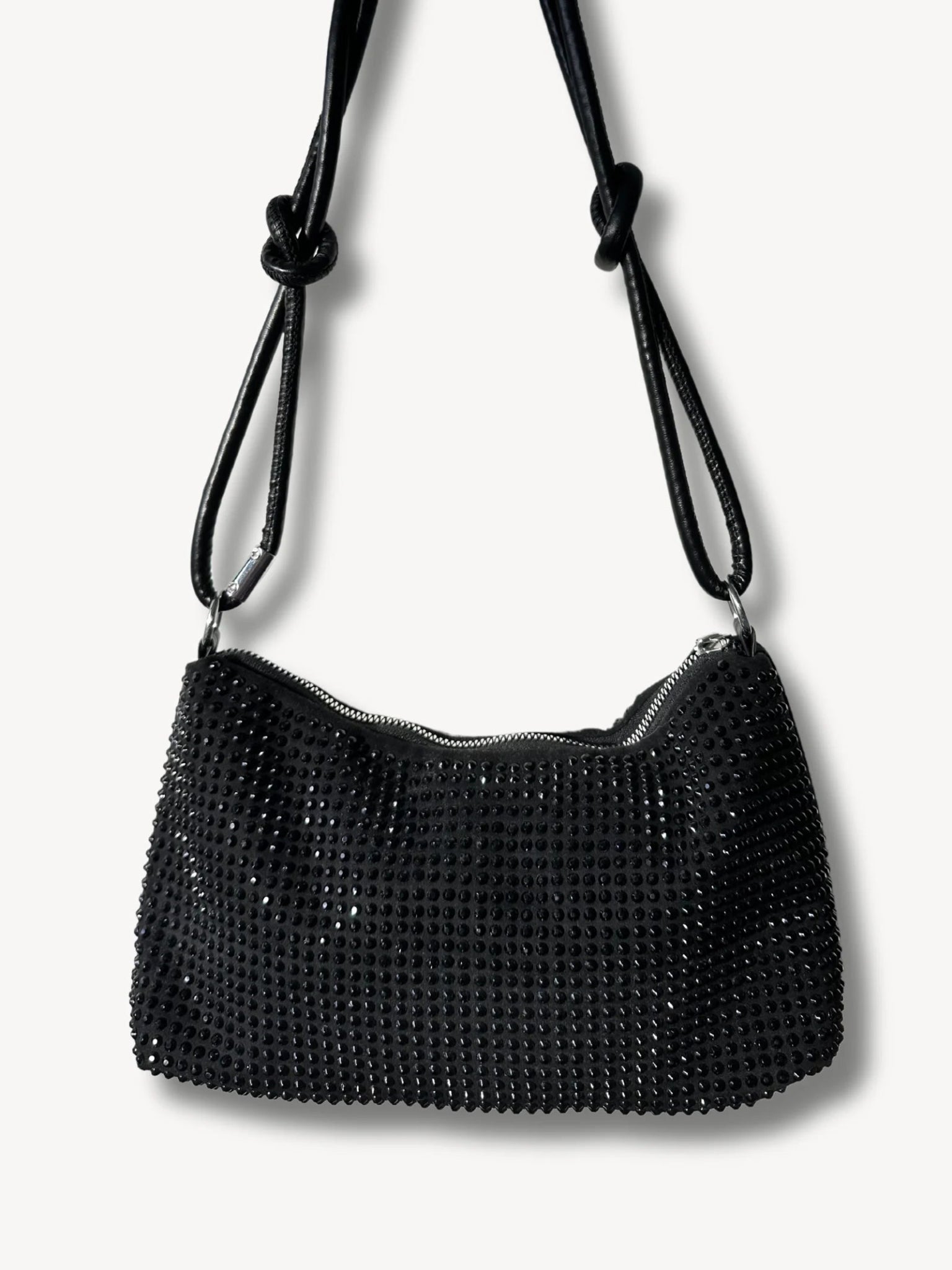 Glitter schoudertas zwart - Navoir