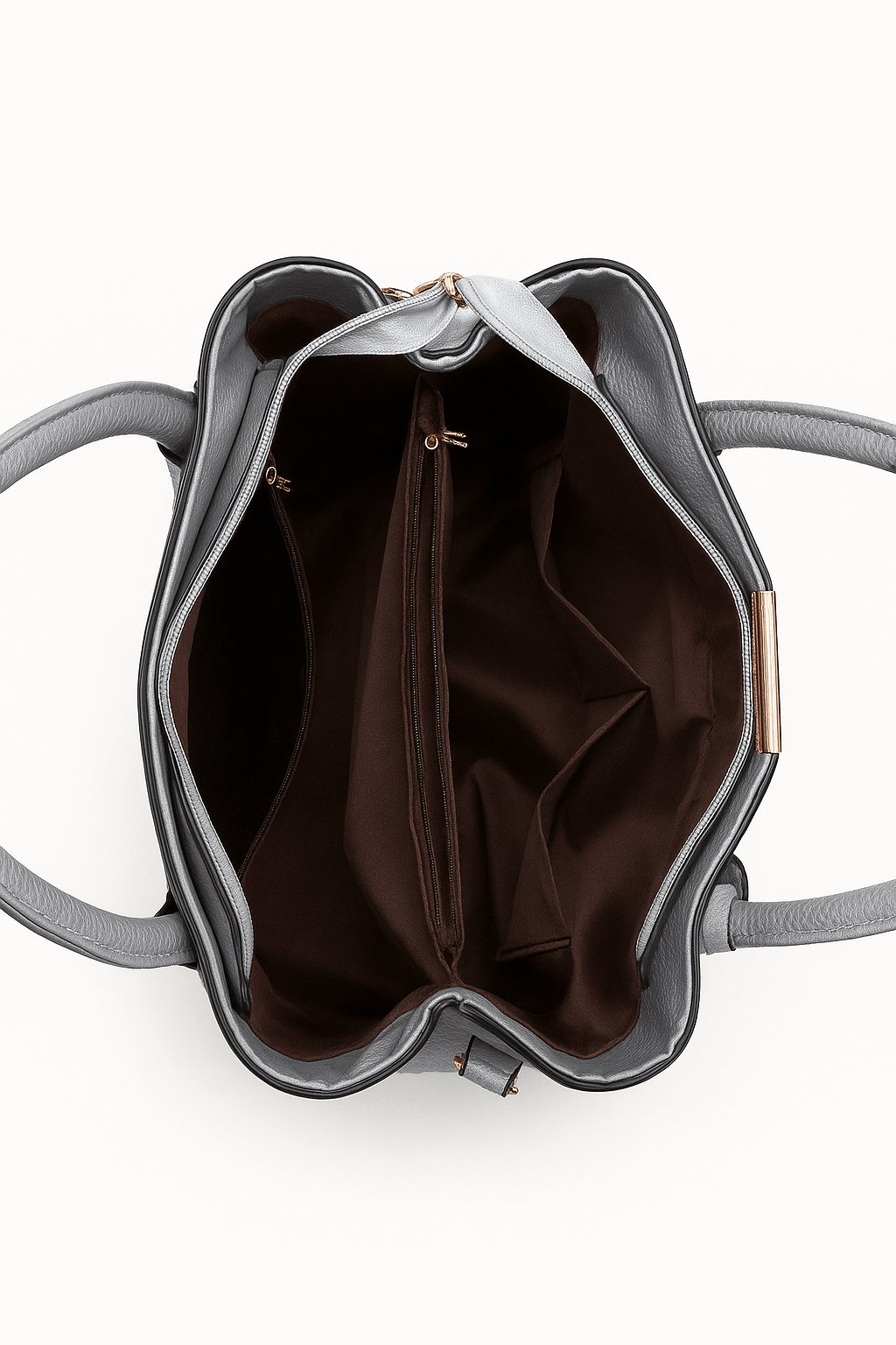 Grijze handtas met rits - Navoir