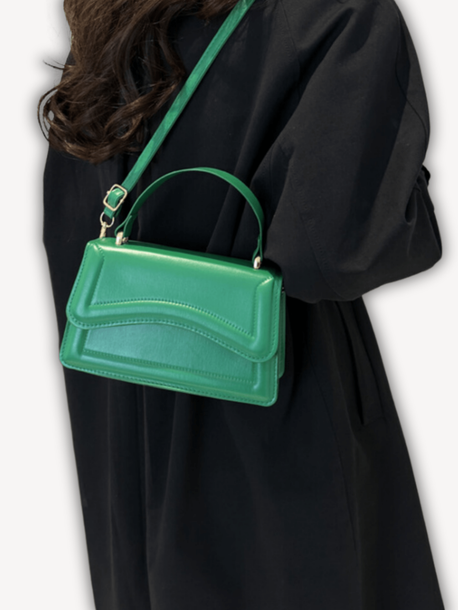 Groene crossbody tas vierkant - Navoir