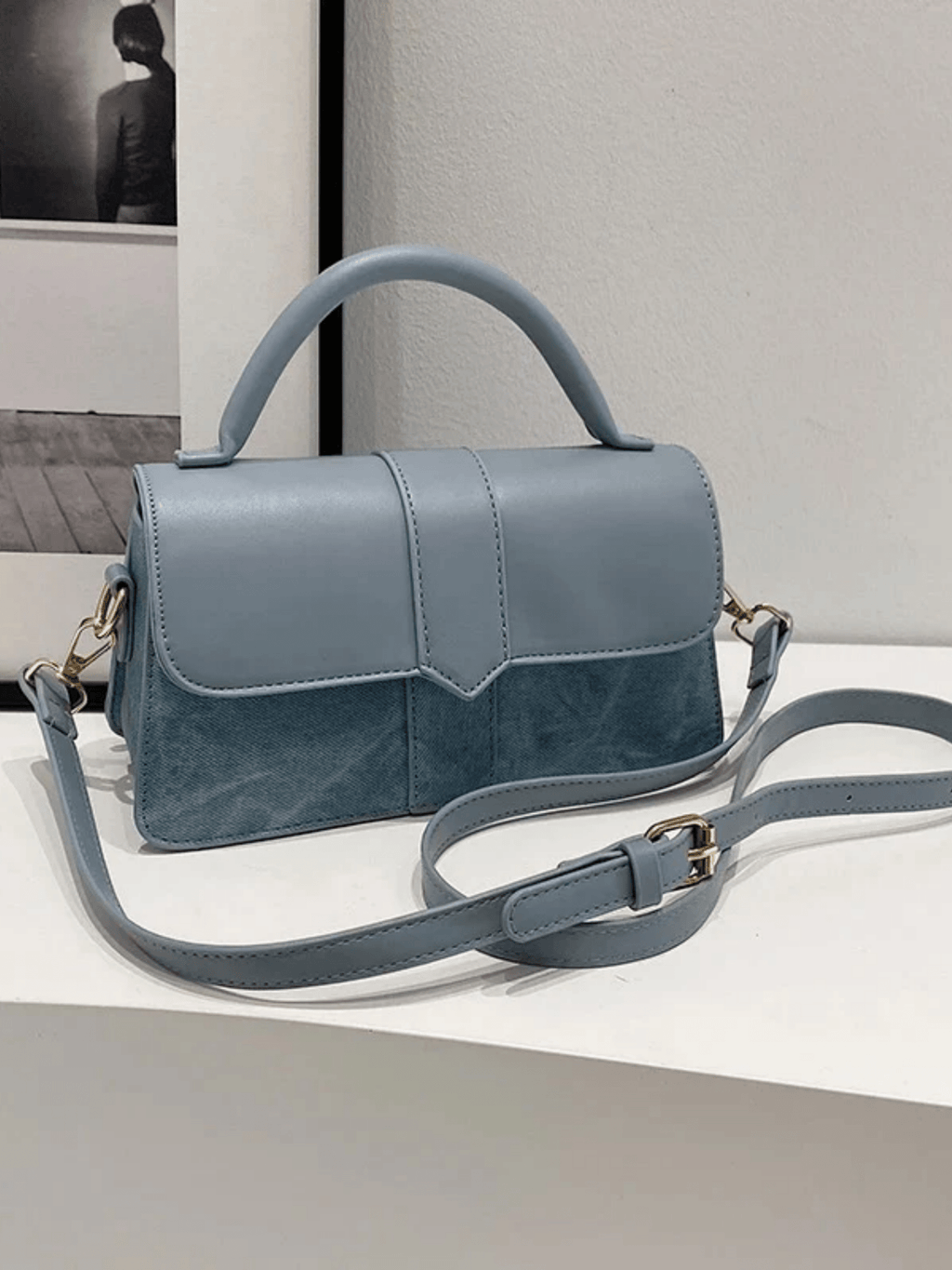 Lichtblauwe crossbody tas - Navoir