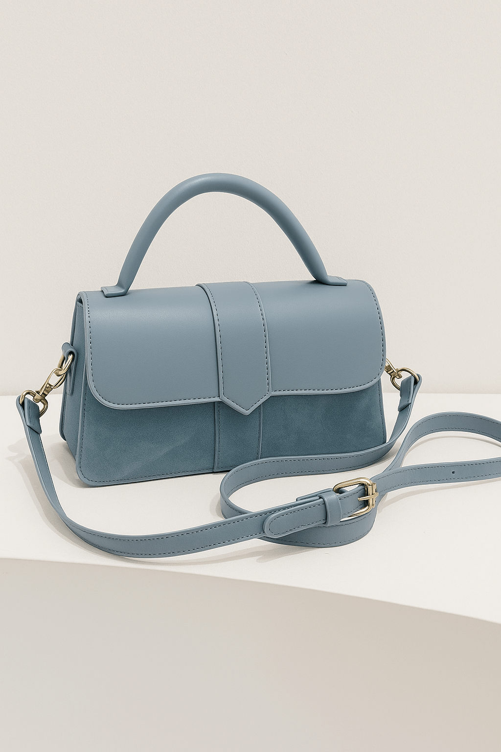 Lichtblauwe crossbody tas ruim - Navoir