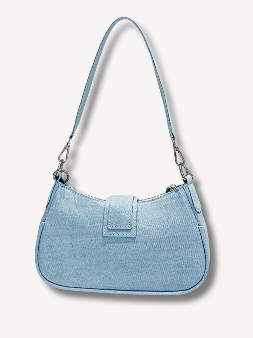 Lichtblauwe denim schoudertas - Navoir