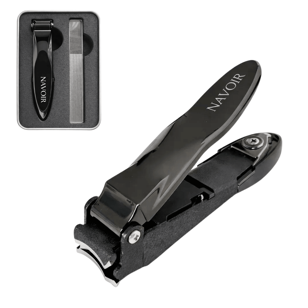 Nagelknipper met Opvangbakje en Nagelvijl - Navoir