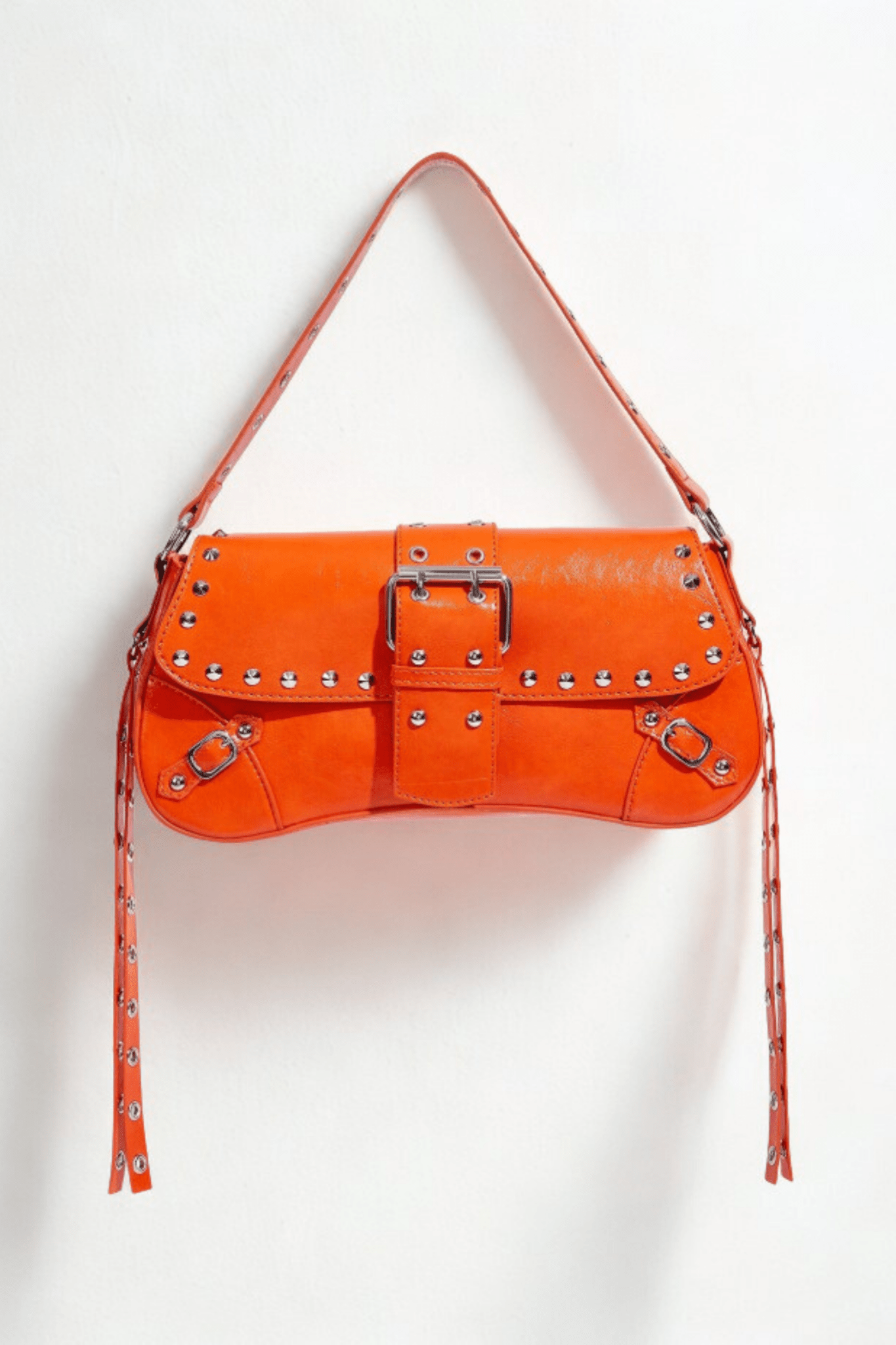 Oranje schoudertas studs - Navoir