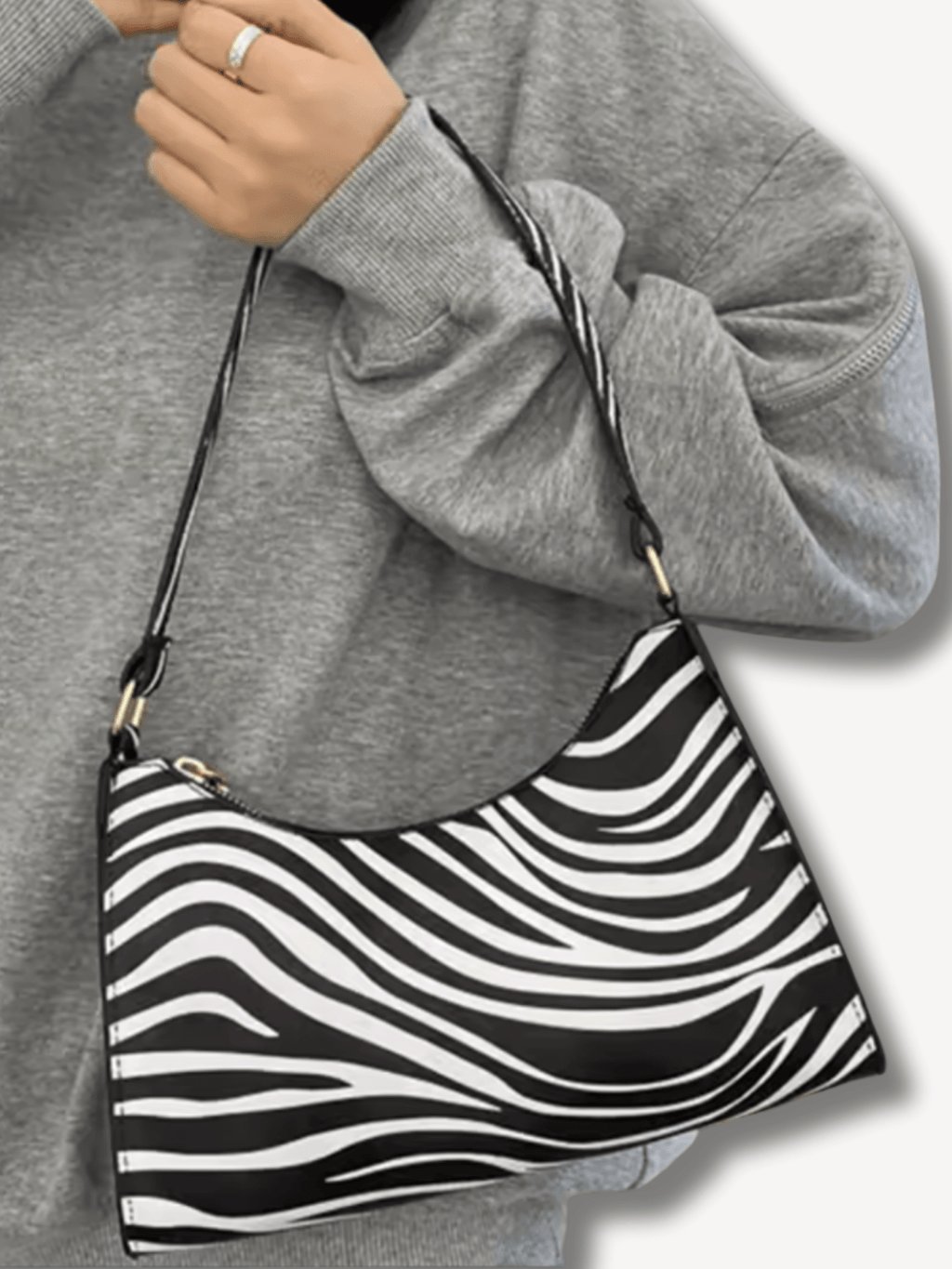 Schoudertas zebraprint - Navoir