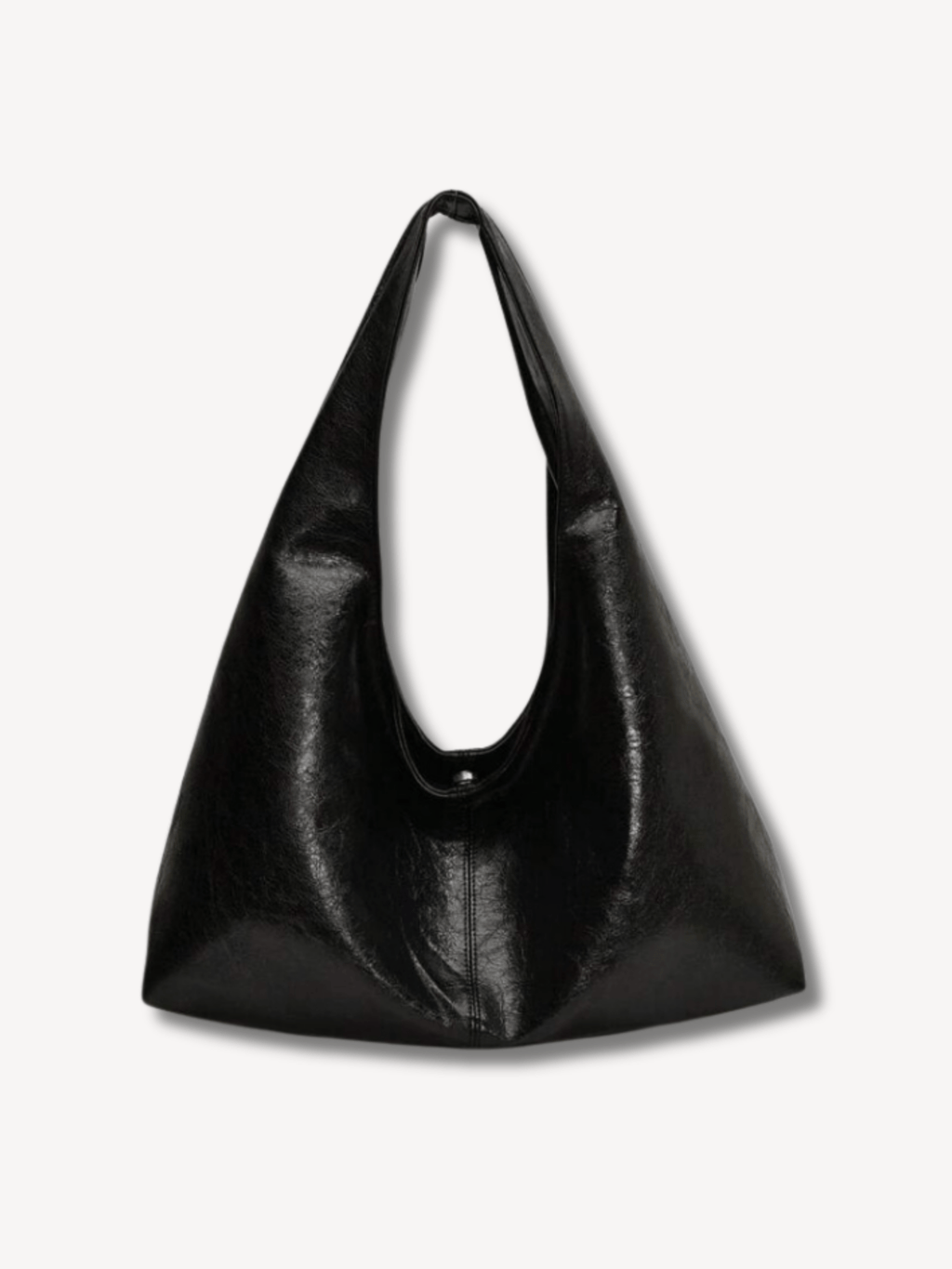 Vintage tote bag in zwart leer - Navoir