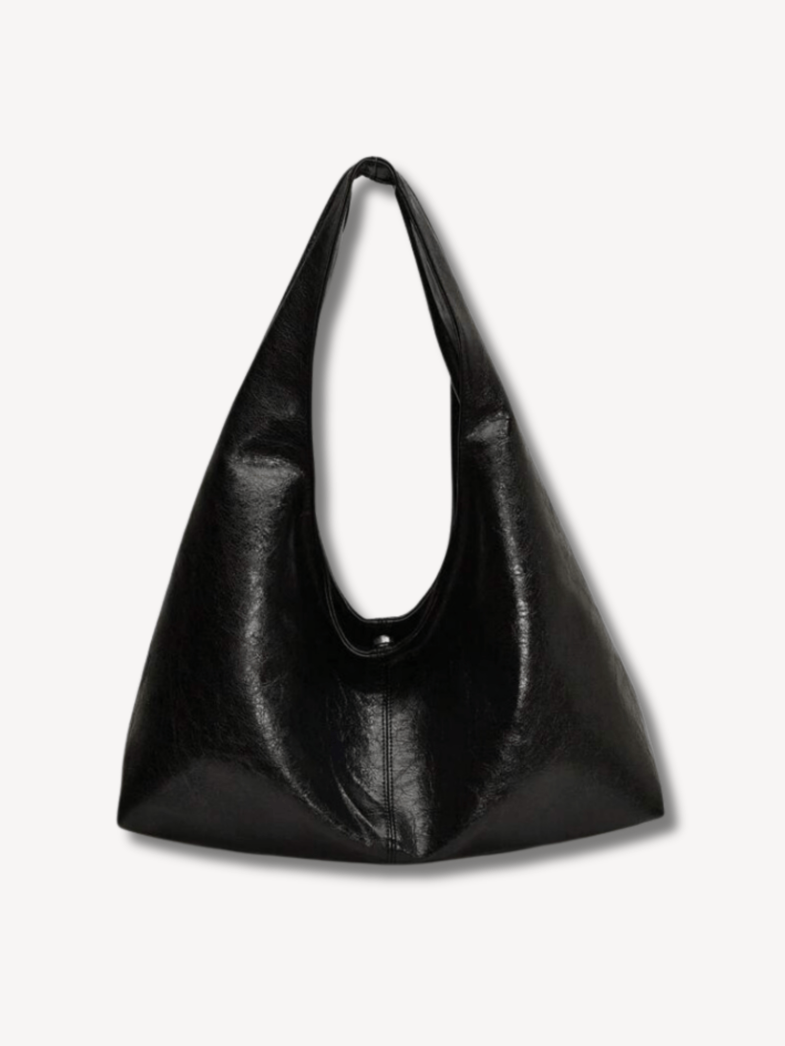 Vintage tote bag in zwart leer - Navoir