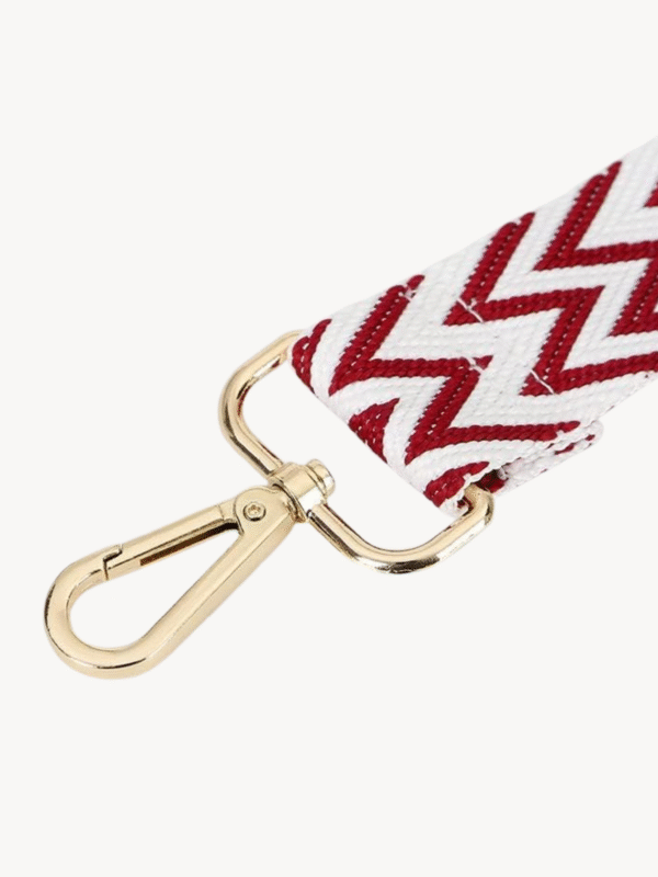 Tassenriem Rood/Wit Verstelbaar - Afbeelding 2