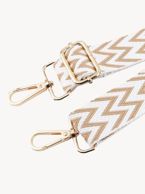 Tassenriem Beige/Wit Verstelbaar - Afbeelding 2