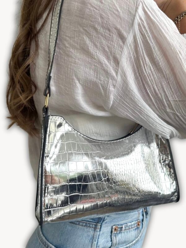 Schoudertas Claire Zilver - Afbeelding 2