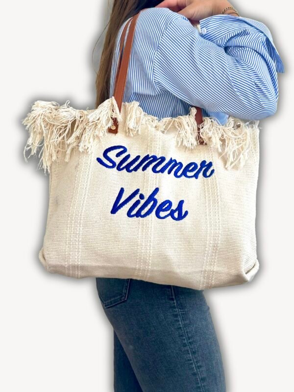 Strandtas Ibiza Wit - Afbeelding 3