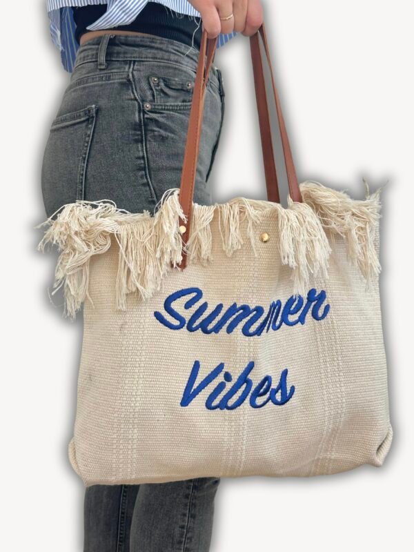Strandtas Ibiza Wit - Afbeelding 2