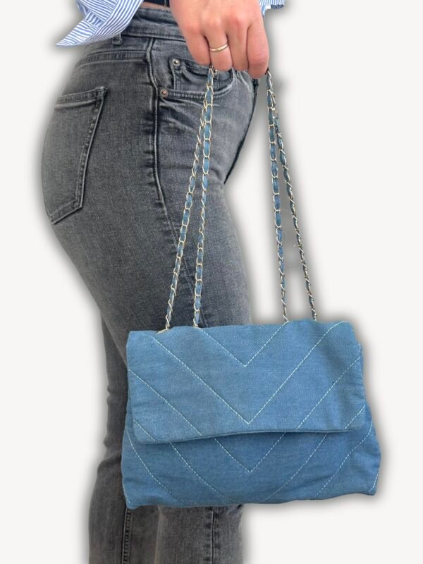 Schoudertas Ivy Blauw Denim - Afbeelding 2