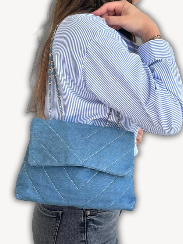 Schoudertas Ivy Blauw Denim - Afbeelding 3