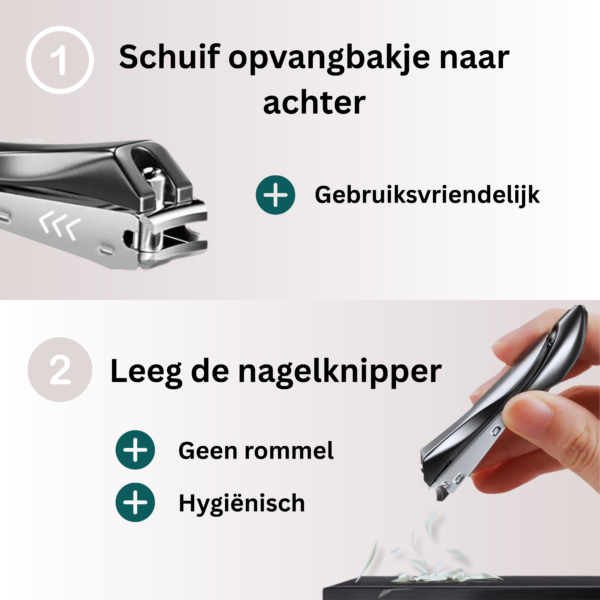 Nagelknipper met opvangbakje
